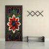 2pcs Colored Glass Style Decorative Door Wall Stickers Self-adhesive Art Glass Stickers Living Room Entrance Background Wall Dec