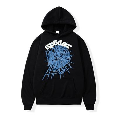 Felpa con Stampa Ragnatela Hip Hop Felpa Streetwear per Coppie Uomo Donna Sportiva Casual