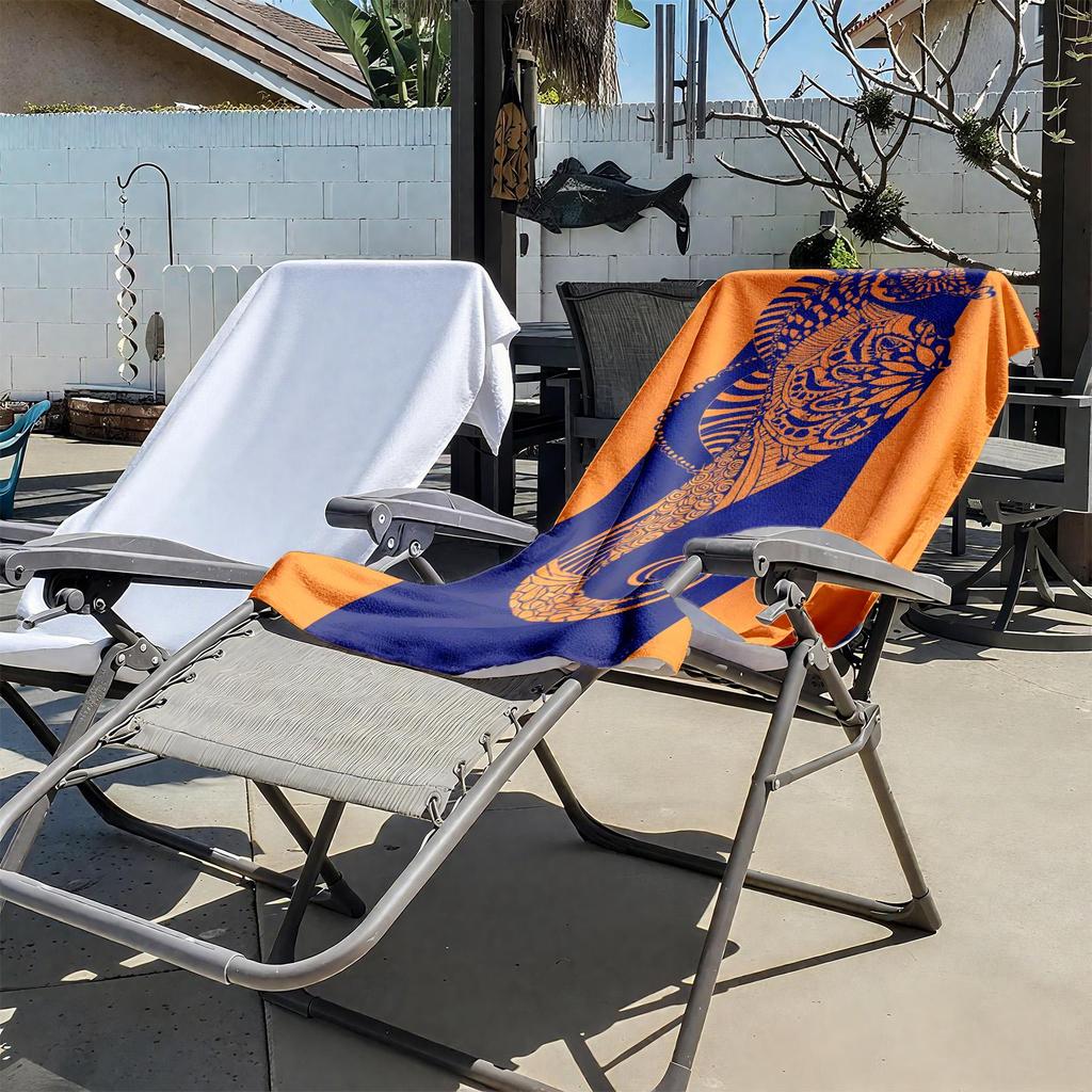 1pc Mandala-Inspired Ornamental Pattern Design 2D Printed Microfiber Beach Towel, quick dry super absorbent. Great for beach