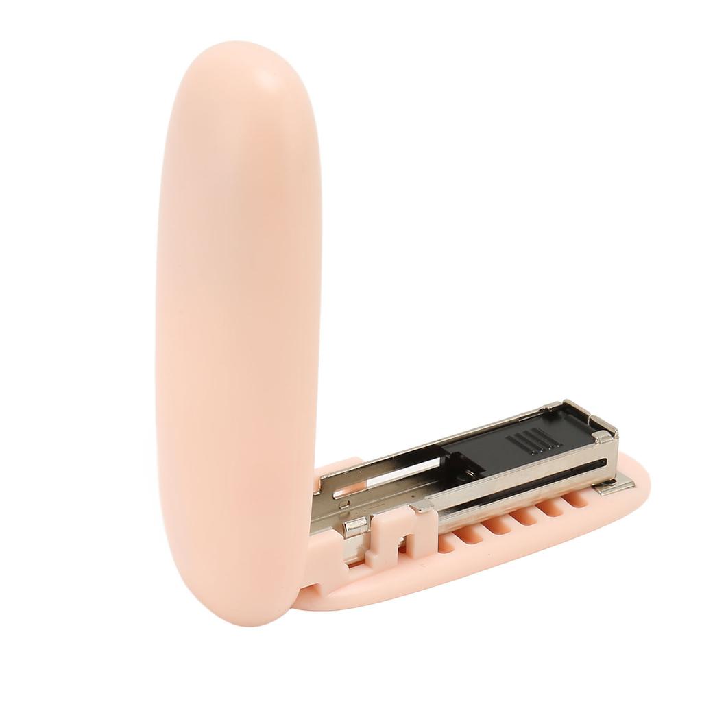 4Pcs Portable Stapler Foldable Storage Effort Saving Lever Structure Compact Rounded Shape Mini