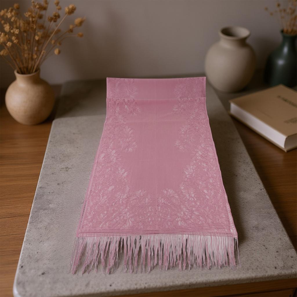 All Match Floral Tassel Scarf Hollow Solid Breathable And Comfortable