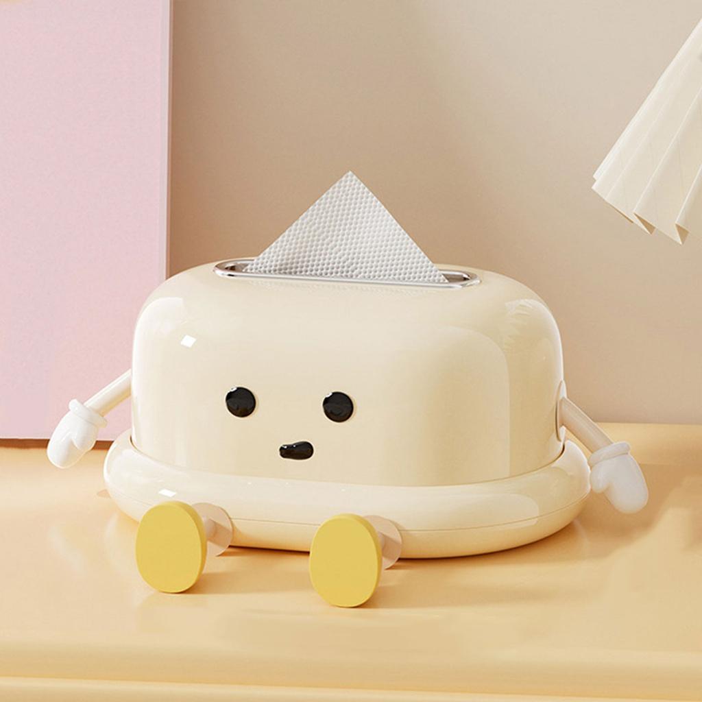 Creative Napkin Dispenser Spring Structure Tissue Box Cover Elegant Napkin Organizer Paper Towel Storage Container