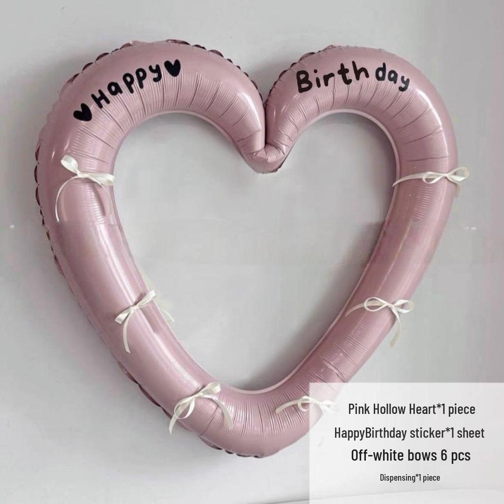 Big Heart Balloon Photo Frame for Kids' Party & Valentine's Day Decorations
