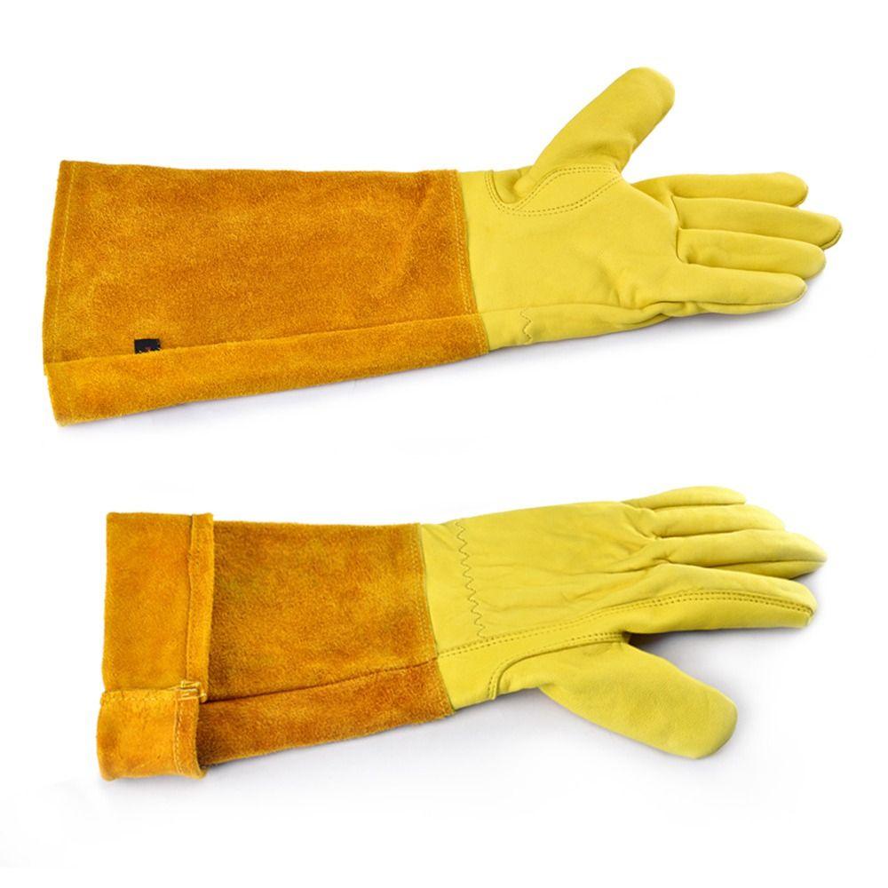Leather Cactus Gloves Long Sleeve Rose Pruning Gloves Durable Gardening Gloves