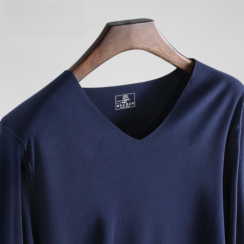 Men's Seamless One-Piece Thermal Underwear - Plus Velvet, Thickened, Cold-Proof, Cotton, Autumn/Winter Wear