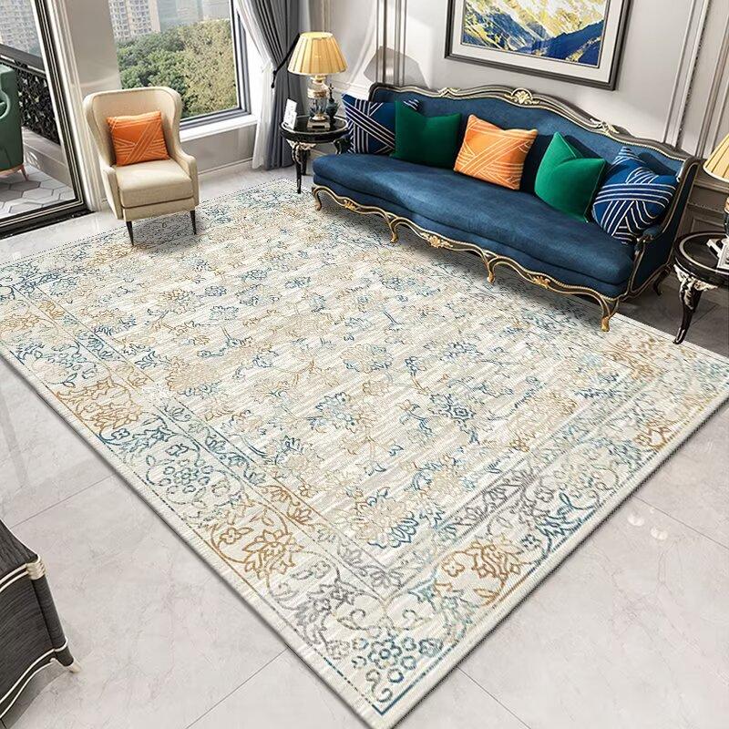 Bohemian Retro Coffee Tables Mat Bedroom Decoration Persian Non-slip kitchen floor carpet Washable Boho rugs Living Room Rug