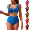 Women's Sexy Wide Strap Bandeau Split Bikini Swimsuit
