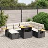 VidaXL Garden Lounge Set with Cushions 8 Pcs, Patio Sofas, Patio Furniture Set, Outdoor Furniture, Black 3276157