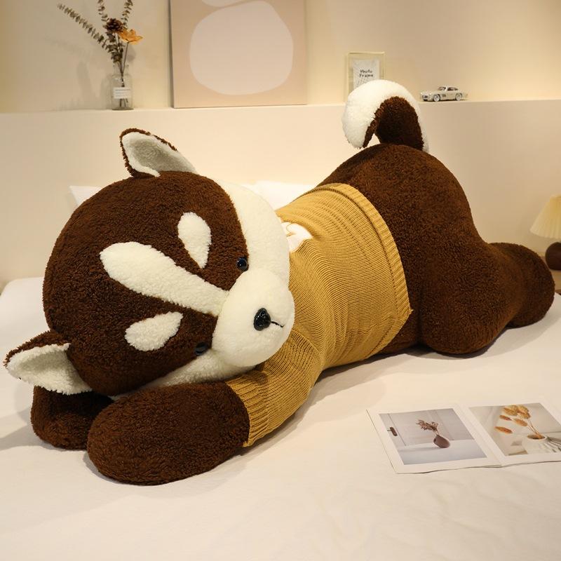 Large Soft Sweater Dog Husky Big Doll Plush Toy Big Dog Doll Girl Ragdoll