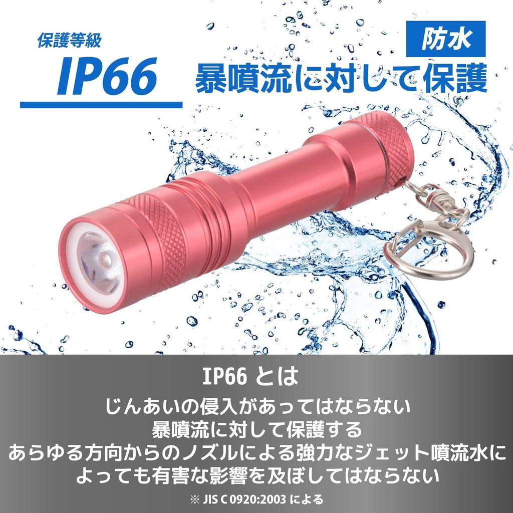 Ohm Electric Flashlight LED Mini Light Waterproof Light Red LH-MY41-R2