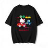 2026 Summer Hello Kitty Cartoon Printed Short Sleeve Pure Womens Comfortable summer loosefitting Womens clothing