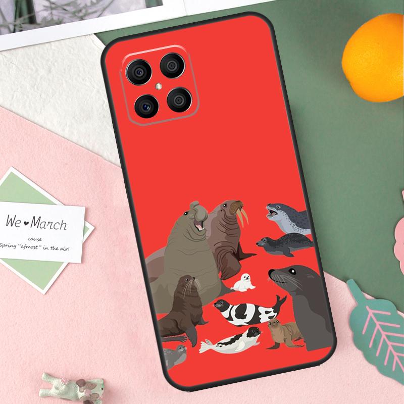 Baby Seals Case For Honor 200 Lite 50 70 90 X9b X9a X8b X8a X8 X9 X9c Honor Magic 7 Pro 5 6 Lite Cover