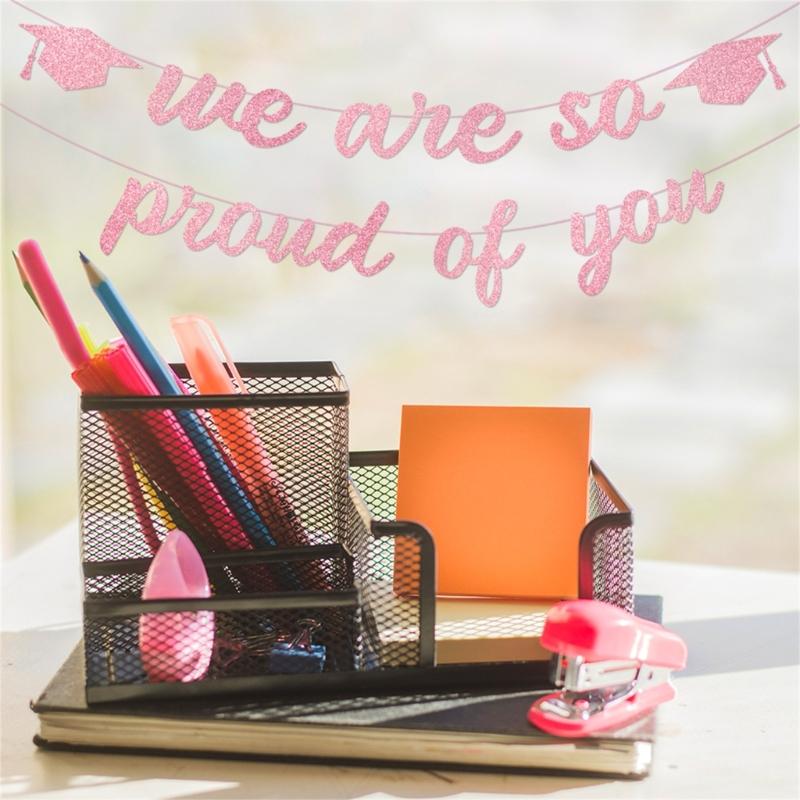 Graduation Decoration Banners With Glittering Finish Multipurpose Hanging Streamers 3 Color Option
