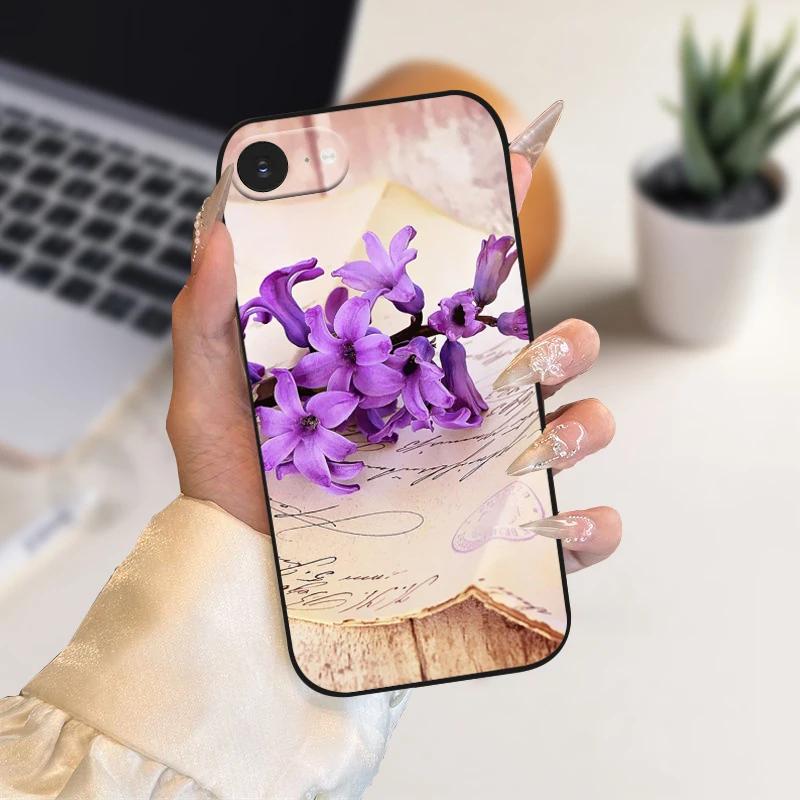Case For iPhone SE4 Fashion Color Painted Soft Silicone Phone Coque Cover For Apple iPhone 16e 5G A3409 A3408 Shockproof Cases