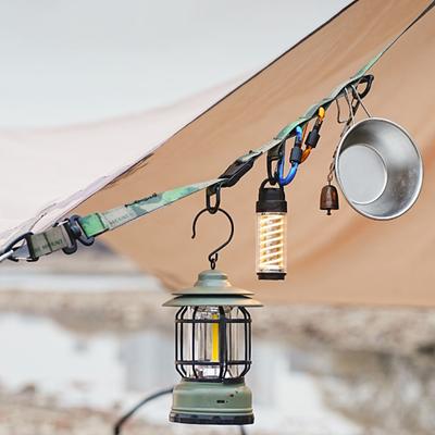 Outdoor Camping Crossbody Bag Strap Adjustable Length Quick Release Extensible Shoulder Strap with Multi-Hanging Ring