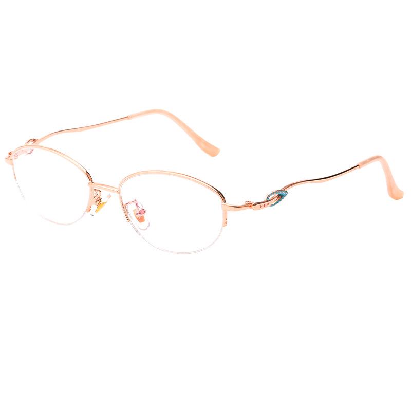 Danyang Glasses 3522X Semi-Rimless Ultralight Metal Alloy Prescription Eyeglass Frame