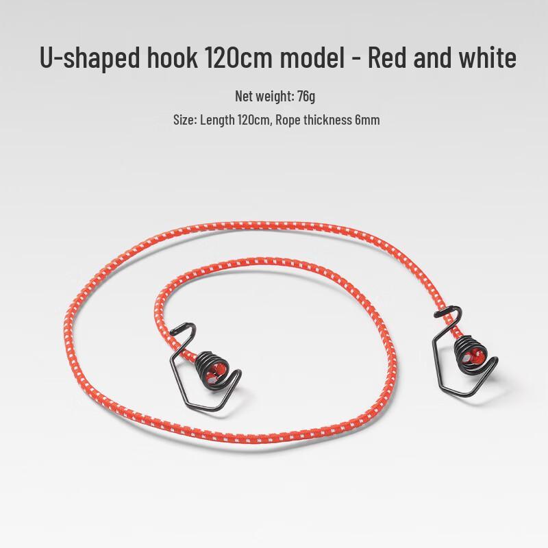 Outdoor Camping Elastic Rope with Metal Hooks