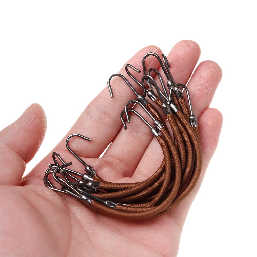 10 PCS Ponytail Holder Women's Elastic Hair Bands Hook With Gum Thick Curly Hair Fashion Black Apricot Brown Styling Tools