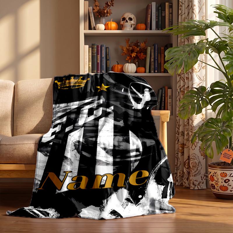 SANTOS Custom Flannel Blankets Soft Warm Cozy Throws for Home Decor Holiday Gifts