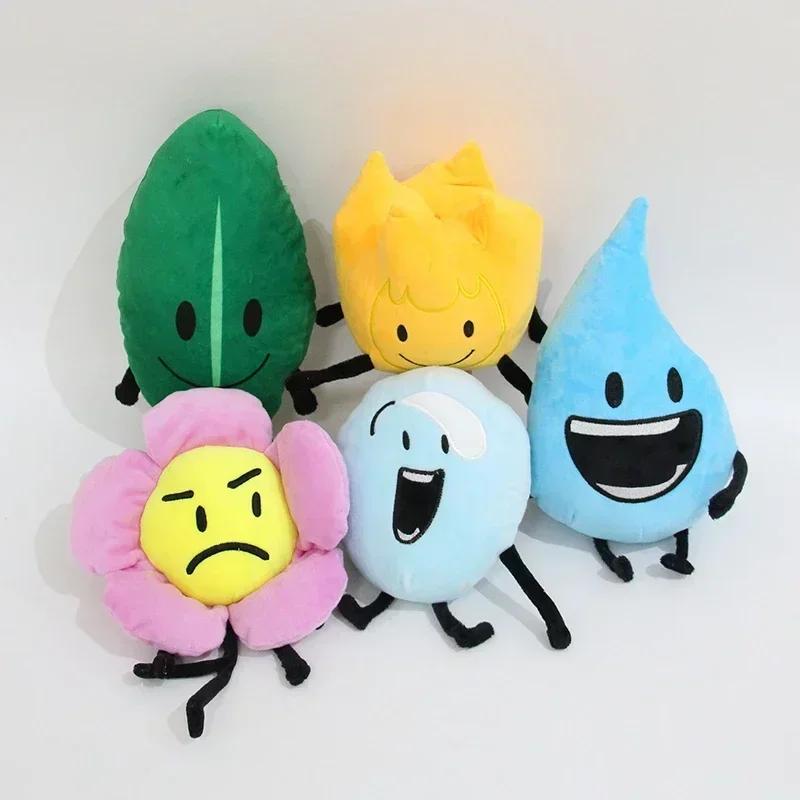 Battle for Dream Island Plush Doll BFDI Toys Leafy Firey Flower Waterdrop Bubble Stuffed Animal Plant Plushie Pillows Kids Gifts