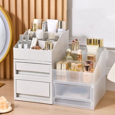 Drawer Style Cosmetic Storage Box Large Capacity Multilayer Desktop Sundries Organizer Multi-purpose Stationery Container