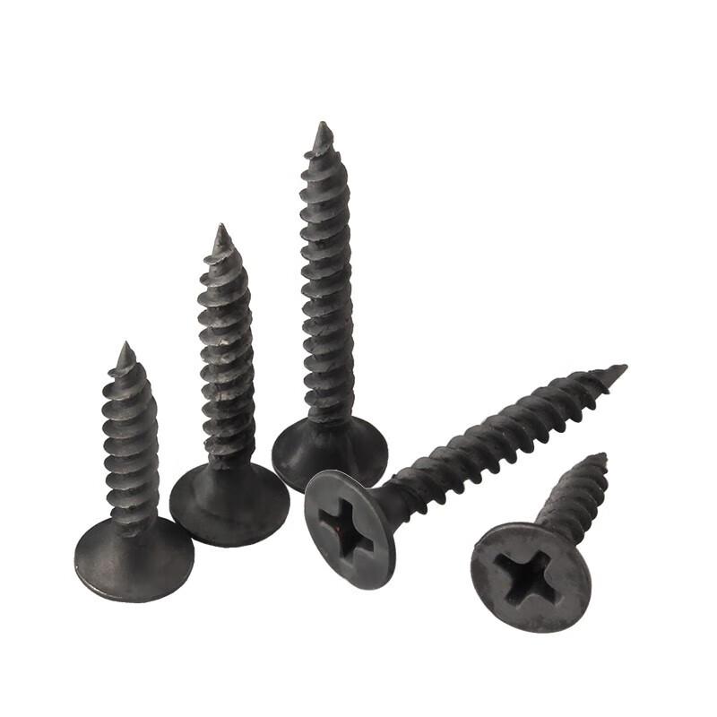 Black Phillips Flat Head Drywall Screws, Carbon Steel