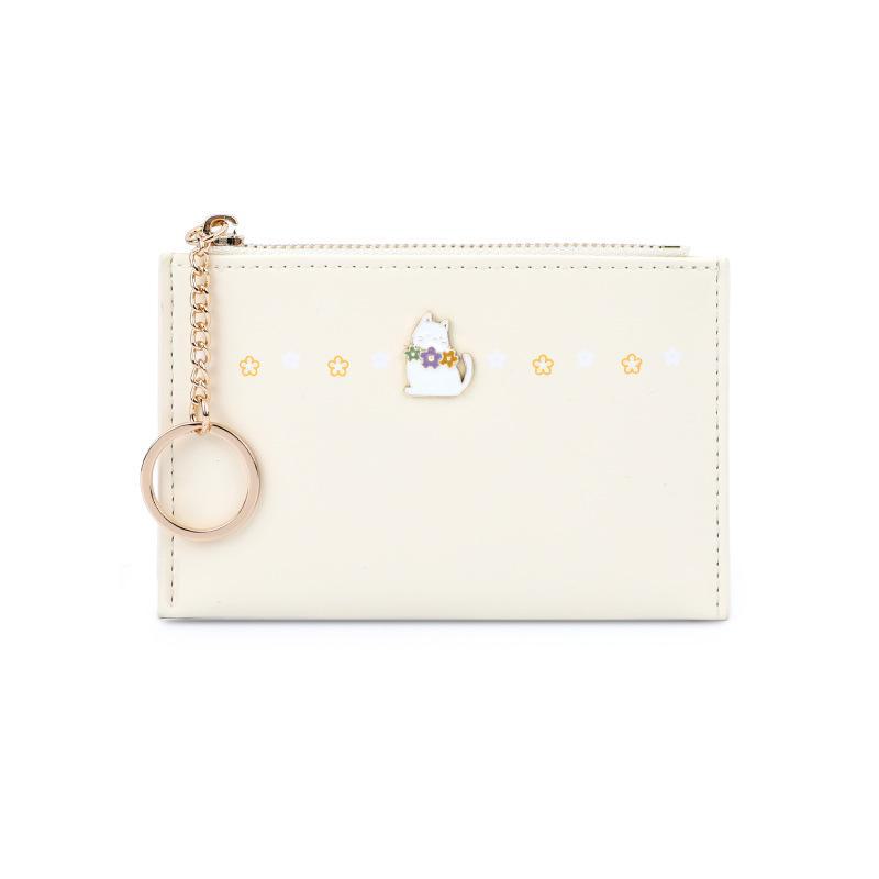 

Высококачественный милый держатель для удостоверения личности кошки с кольцом для вытягивания от Tailian - однотонный покинуть белый