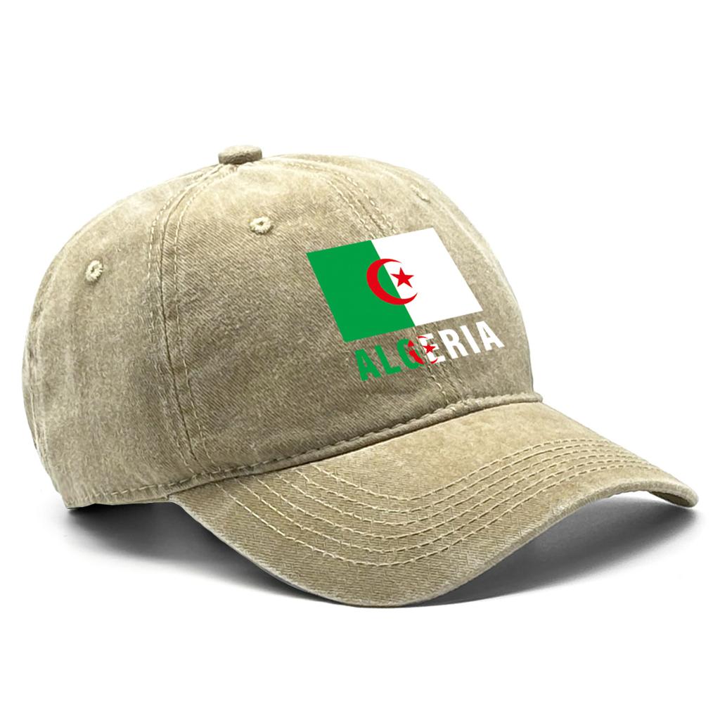 Flag Of Algeria Caps 100% Cotton Snapback Baseball Hat Man Caps Fit Simple Adjustable Baseball Caps One Size Fits All