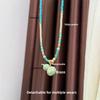 Chinese Vintage Enamel Tassel Beaded Necklace Premium Luxury Long Sweater Chain Fashion Elegant Jewelry