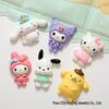 Sanrio Cartoon Glossy Large Phone Case with Hair Clip, Pendant, Sticker, and Storage Box.