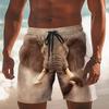 Men's Animal Duck Funny Gestures Swimming Trunks Board Shorts Shorts Mid Waist Streetwear Hawaiian Casual