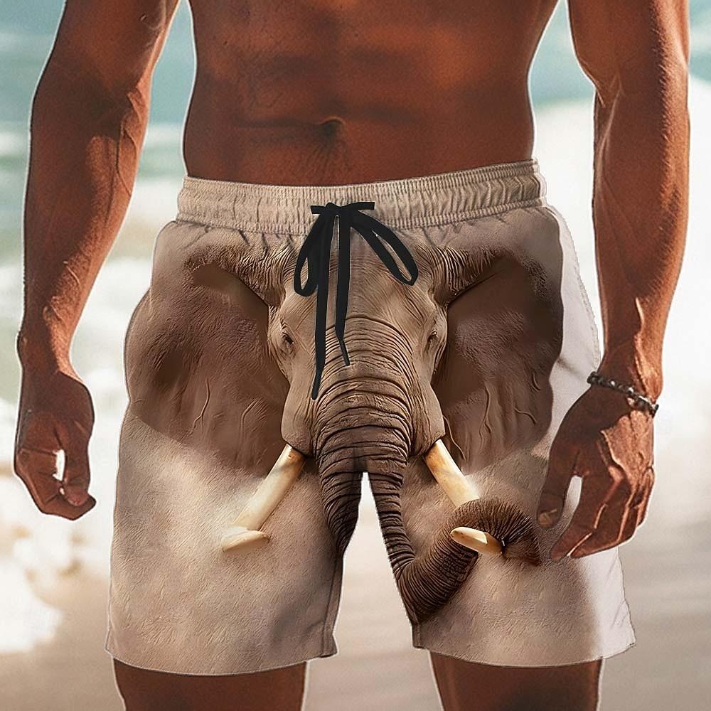 Men's Animal Duck Funny Gestures Swimming Trunks Board Shorts Shorts Mid Waist Streetwear Hawaiian Casual