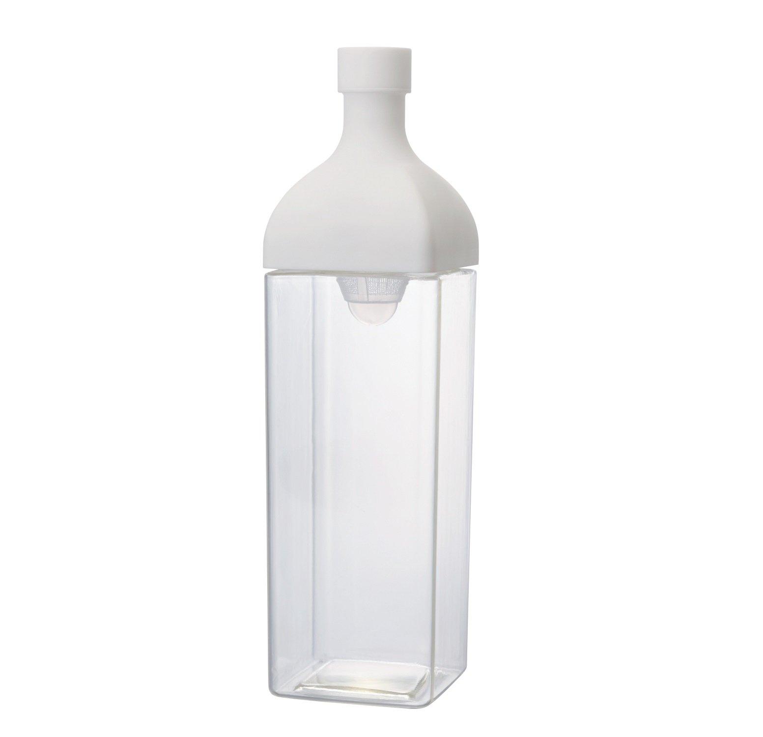 

HARIO Kirk Bottle 1200ml White Resin Pitcher with Strainer, Made in Japan, KAB-120-W