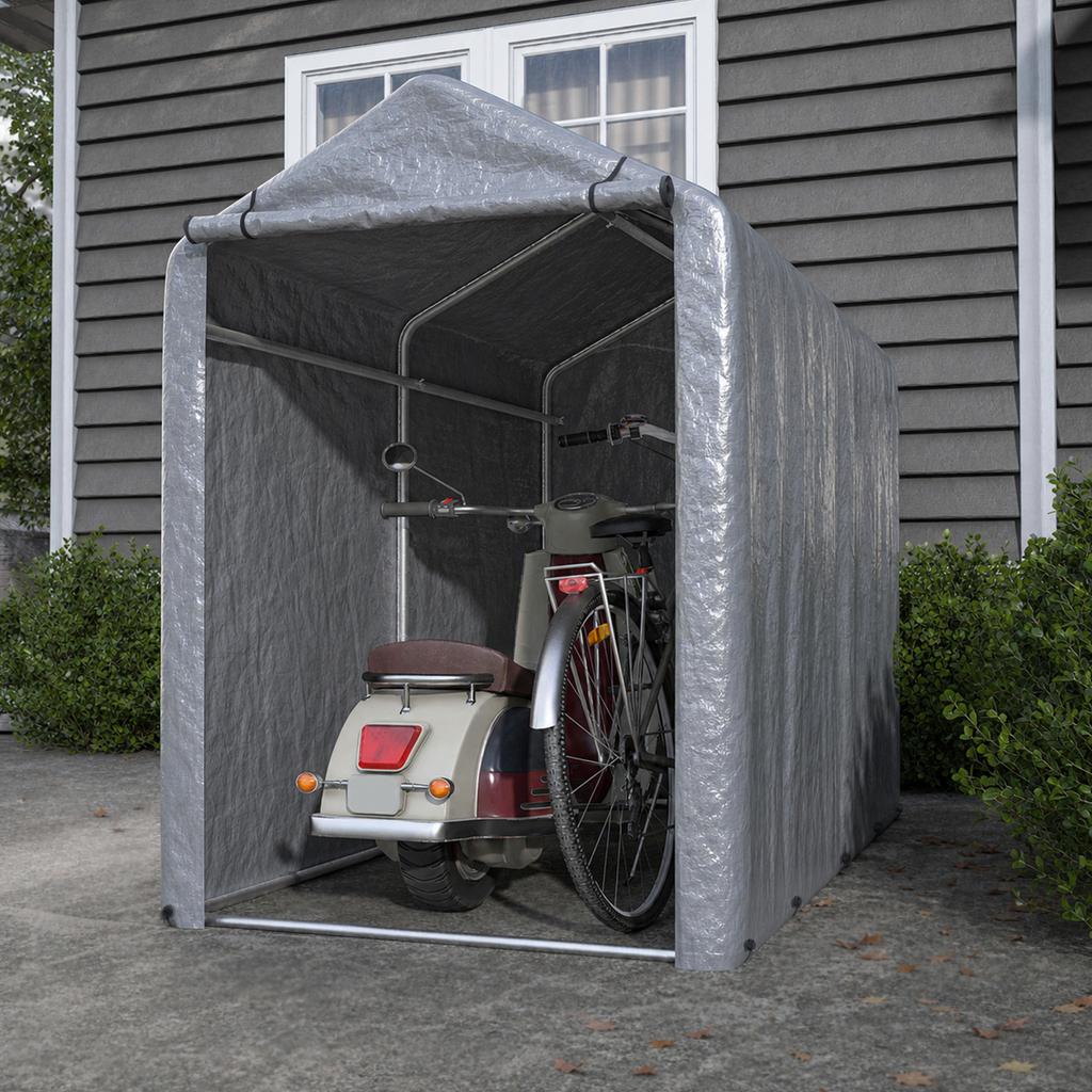 100x187x160cm Bicycle Garage, Waterproof Outdoor Bicycle Shed with Steel Frame & UV Protection – For Bicycle, Motorcycle, Scooter, Garden Tools