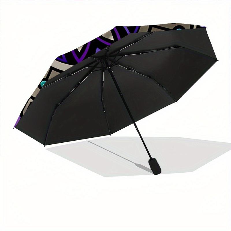1pc Mandala Design Automatic Umbrella High Quality Canopy, Portable Folding Umbrella with, Ideal Gift for - Travel, Everyday, Formal Events,