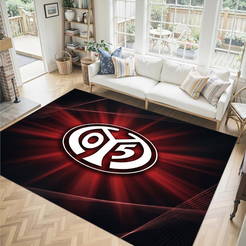 Tappeto in velluto di cristallo design FC Mainz Accogliente Non?Tappeto Stampato Antiscivolo per Camera da Letto Soggiorno Ingresso