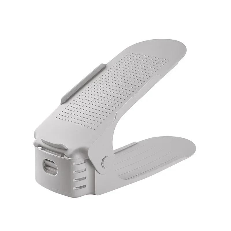 

10Pcs Shoe Stacker Adjustable Shoe Slots Organizer Shoes Slots Space Saver Double Deck Rack Holder For Closet Organization Hot