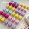 Solid Color Square Acrylic Beads: DIY Jewelry, Phone Chains, Hair Clips & Earrings Accessories