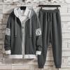 Men's Korean Style Autumn Sweater and Cuffed Sports Trousers Two-Piece Set - Trendy, Loose, Casual Fit