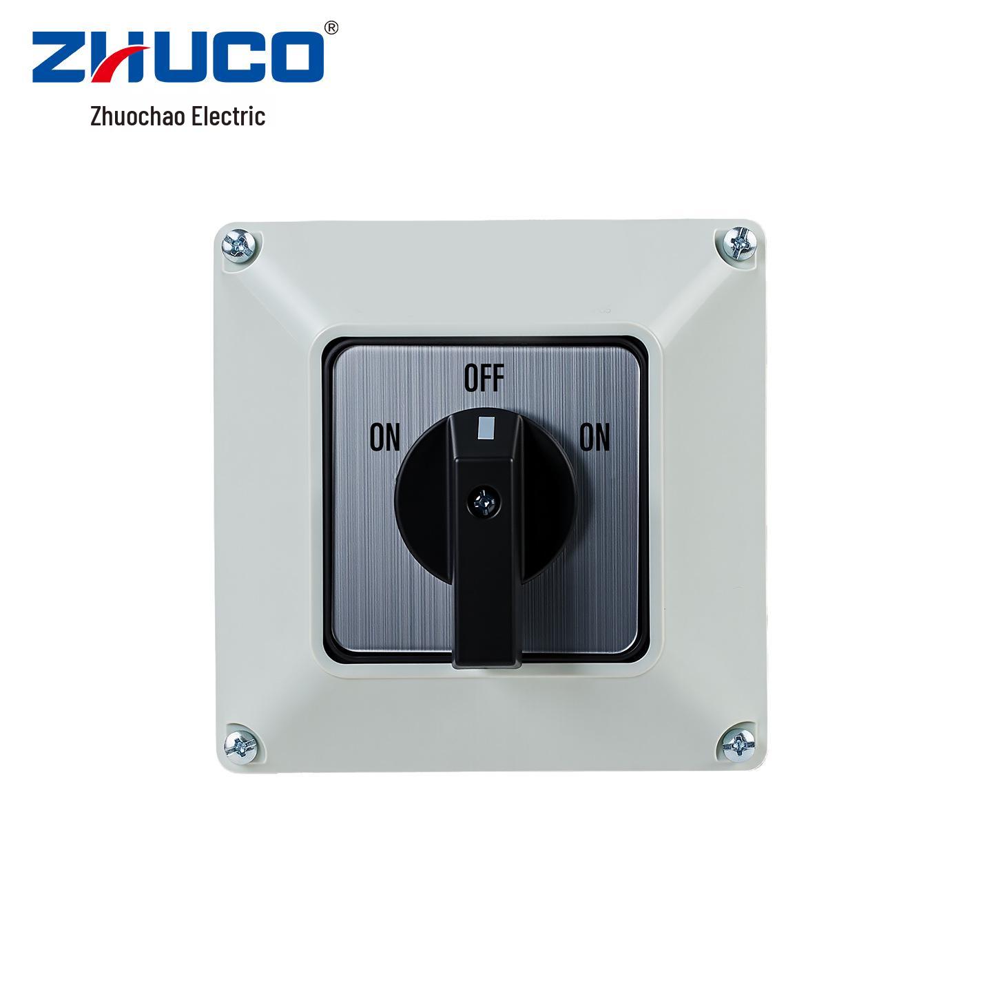 

Zhuochao SZW26-32/D303.3BF ON-OFF-ON 3-Section 3-Speed Switch with Protective Box