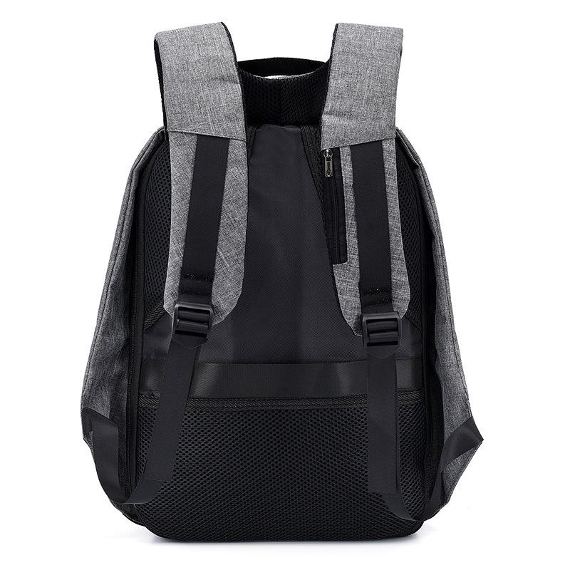 Men's Large Capacity Travel Backpack - Rechargeable & Simple Design for Students and Business