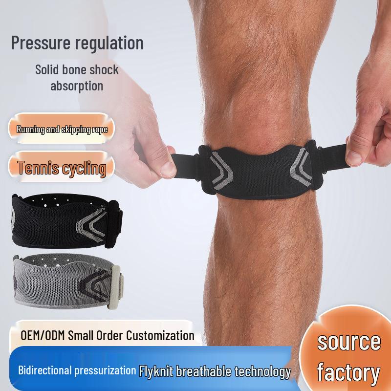 Cinturino di Supporto Rotuleo Traspirante Antiscivolo con Assorbimento degli Urti per la Protezione del Ginocchio nella Corsa e nel Fitness