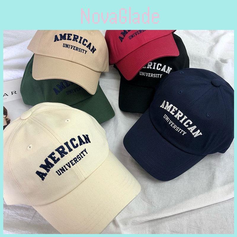 Amer Baseballkappe mit gestickten Buchstaben zum Sonnenschutz und für Freizeitkleidung