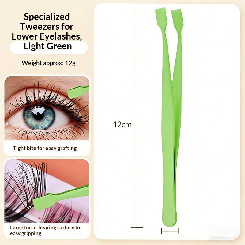 Non Slip Lash Applicator Tool for Eyelash Clusters Eyelash Extension Tweezers Precision Makeup Tool for Beginners and Professionals