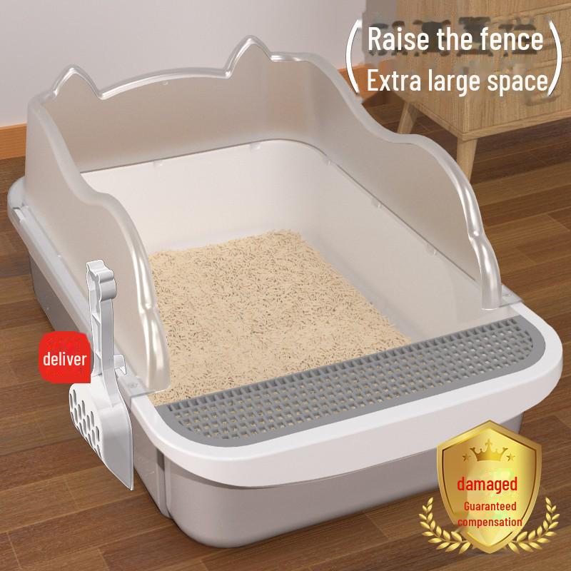 Extra Stor Halvsluten Kattlåda med Anti-Spårningsdesign