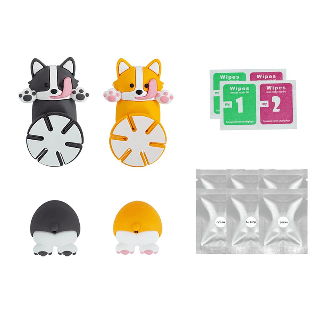 Nickender Welpe Armaturenbrett Parfümclip Lufterfrischer Entzückende Auto-Innendekoration Wackelkopffigur Hund Ornament für Tierliebhaber