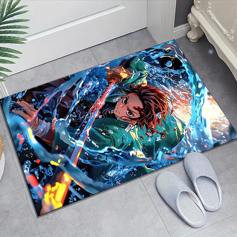 1pc Demon Slayer4 Design Area Rug - Non-Slip, Soft & Cozy Floor Mat for Living Room, Bedroom, Office - Indoor/Outdoor Decorative Carpet