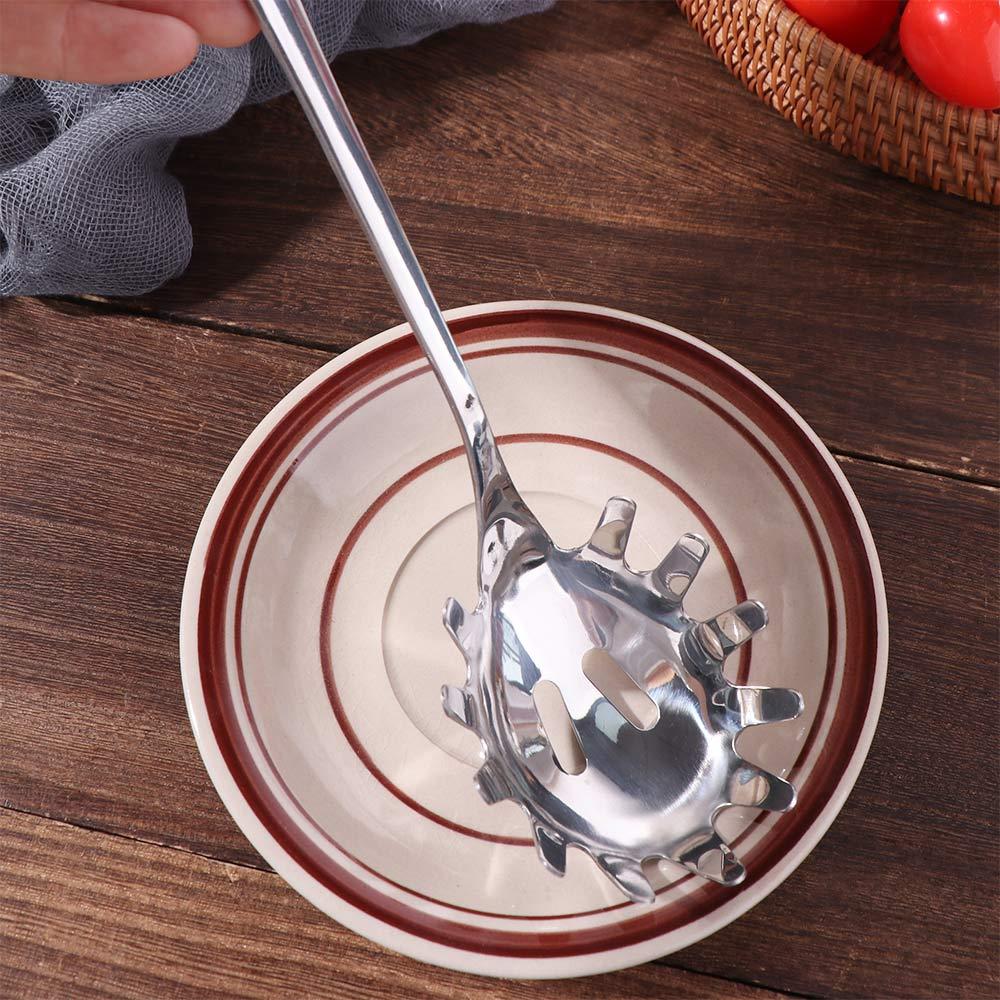 Stainless Steel Noodle Strainer Long Handle Vermicelli Spoon Colander Pasta Scoop Home