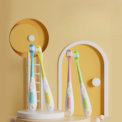 Ultrafeine Weiche Borsten Zahnbürste Kinder 360° Reinigung Zahn Zähne Zahnfleischpflege Niedlicher Cartoon Griff Neugeborenes Mundgesundheit Baby