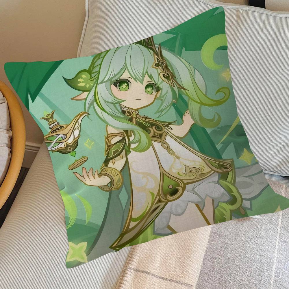 Game Nahida Cushion Cushion Cover Pillowcase Upholstery Sofa Throw Pillow Home Decor Pillowcas